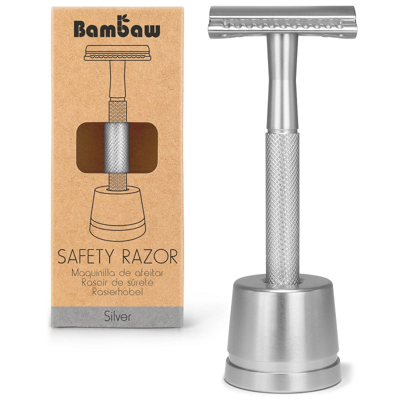 Metal Safety Razor with Stand
