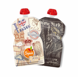 Pack of 2 Reusable Food Pouches - City (130 ml)