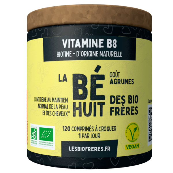 Béhuit - Vitamine B8 - Goût agrumes - 120 comprimés