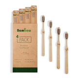 Bamboo Toothbrushes (Pack of 4)