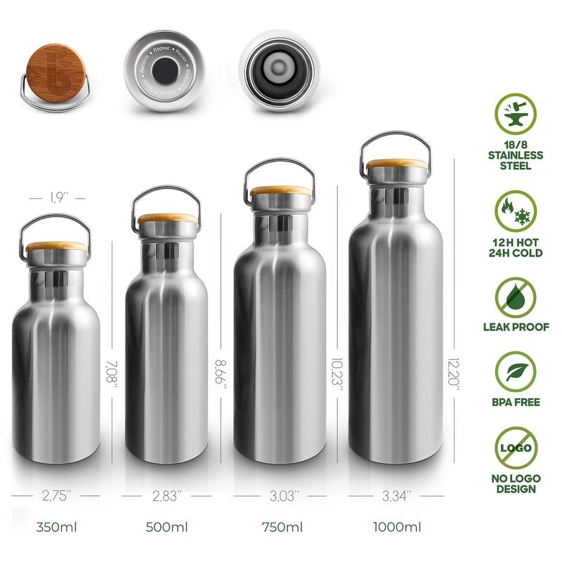 Insulated Stainless Steel Bottle-Bambaw-Kami Store