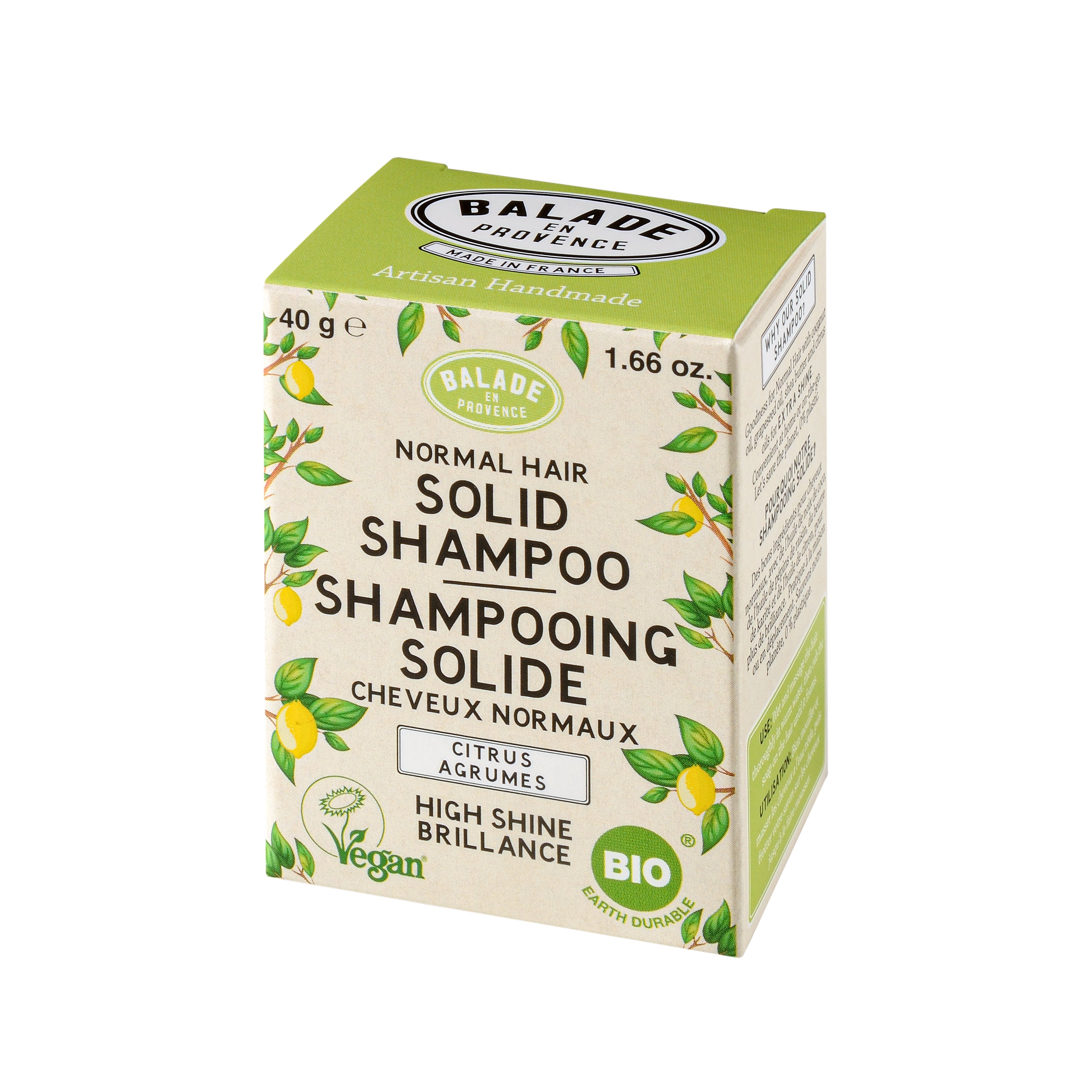 High Shine Solid Shampoo - Citrus-Balade en Provence-Kami Store