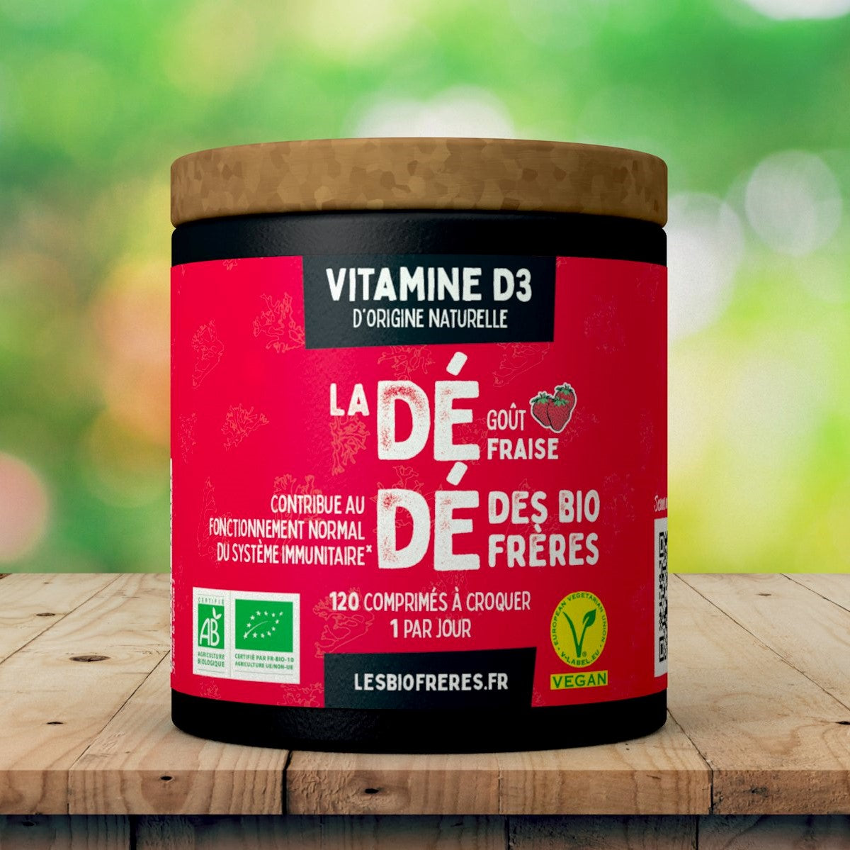 La Dédé - Vitamine D3 - Goût Fraise - 120 comprimés