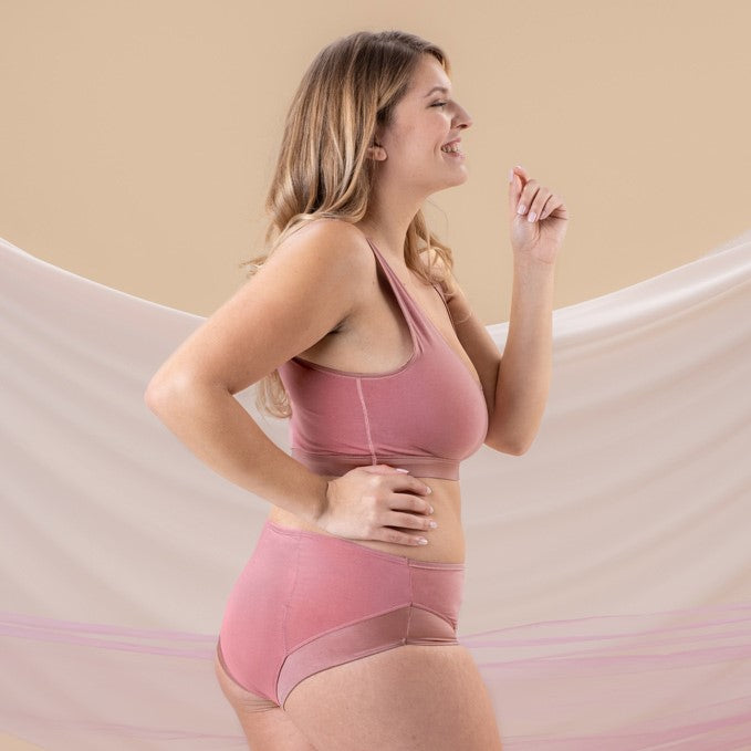 Menstruatiebroekje met hoge taille - Montana - Roze