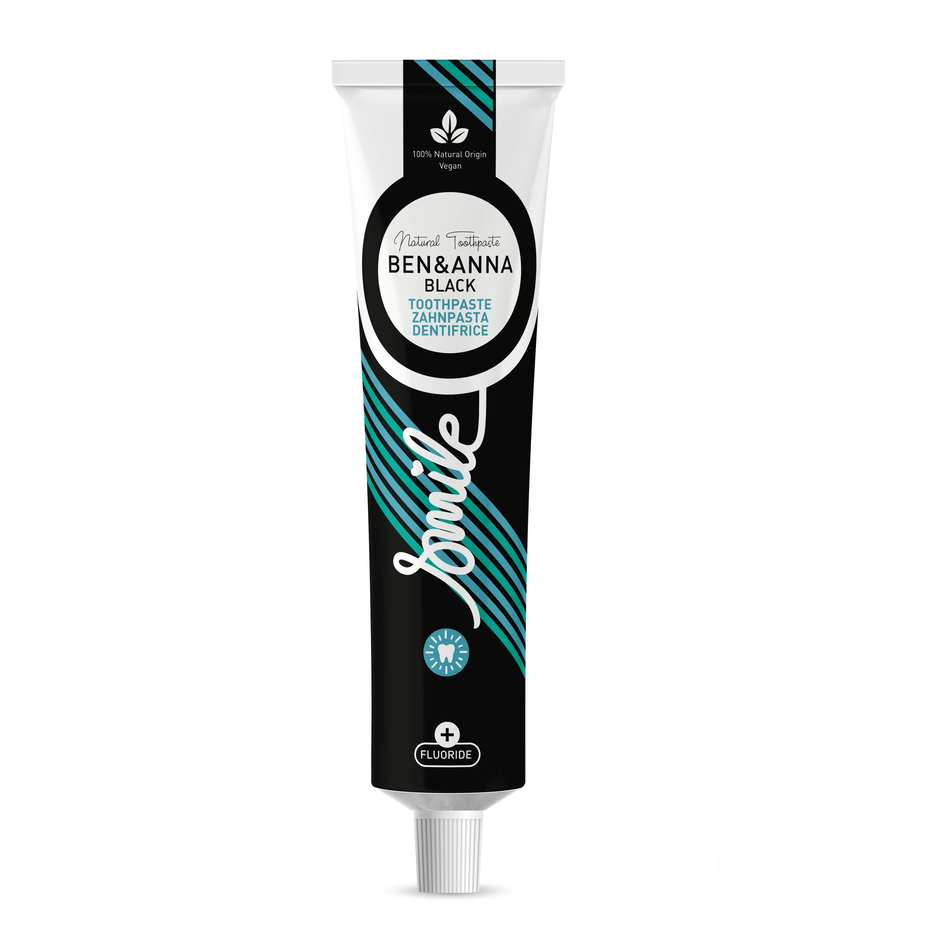 Toothpaste tube - Black with fluoride