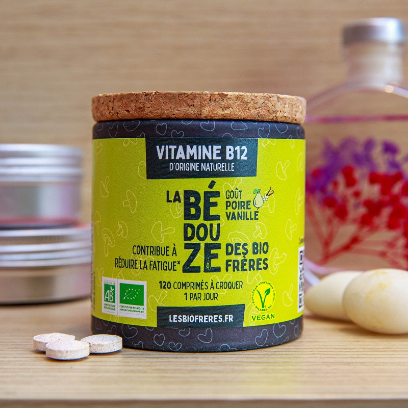 Bédouze - Vitamine B12 - Goût poire vanille - 120 comprimés