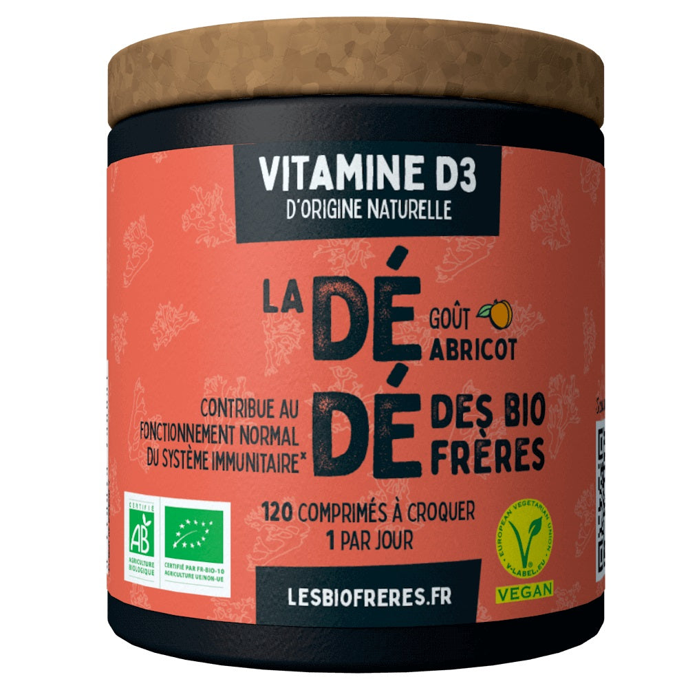La Dédé - Vitamine D3 - Goût Abricot - 120 comprimés